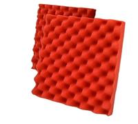 Paneles Acusticos Espuma insonorizante for paredes de canalón, 6, 12, 24 y 48 piezas, material absorbente sonido, espuma acústica, aislamiento ruido for techos(Red,48 Pcs With Tapes)