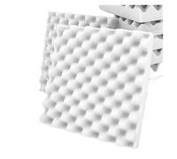 Paneles Acusticos Espuma insonorizante for paredes de canalón, 6, 12, 24 y 48 piezas, material absorbente sonido, espuma acústica, aislamiento ruido for techos(White,6 Pcs With Tapes)