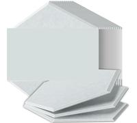 Paneles Acústicos Hexagonales Paneles insonorizados de alta densidad resistentes al fuego que absorben el ruido y eliminan los ecos(33 Snow White,6 Pcs,0.8cm Medium Density)