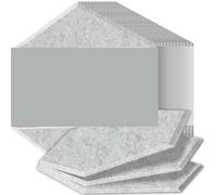 Paneles acústicos hexagonales Paneles insonorizados de alta densidad resistentes al fuego que absorben el ruido y eliminan los ecos Para un estudio(34 Silver Gray,12 Pcs,1.2cm Medium Density)
