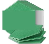 Paneles acústicos hexagonales Paneles insonorizados de alta densidad resistentes al fuego que absorben el ruido y eliminan los ecos Para un estudio(38 Gemstone Green,12 Pcs,0.8cm Medium Density)