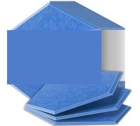 Paneles acústicos hexagonales Paneles insonorizados de alta densidad resistentes al fuego que absorben el ruido y eliminan los ecos Para un estudio(20 Sky Blue,18 Pcs,1.2cm Medium Density)