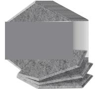 Paneles Acústicos Hexagonales Paneles insonorizados de alta densidad resistentes al fuego que absorben el ruido y eliminan los ecos(44 Dark Silver Gray,6 Pcs,0.8cm Medium Density)