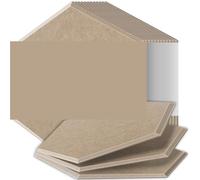 Paneles acústicos hexagonales Paneles insonorizados de alta densidad resistentes al fuego que absorben el ruido y eliminan los ecos Para un estudio(03 Dark Camel,18 Pcs,0.8cm Medium Density)