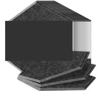 Paneles Acústicos Hexagonales Paneles insonorizados de alta densidad resistentes al fuego que absorben el ruido y eliminan los ecos(31 Sesame Black,6 Pcs,1.2cm Medium Density)