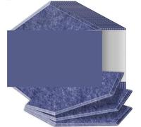 Paneles Acústicos Hexagonales Paneles insonorizados de alta densidad resistentes al fuego que absorben el ruido y eliminan los ecos(21 Gemstone Blue,6 Pcs,1.2cm Medium Density)