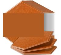 Paneles acústicos hexagonales Paneles insonorizados de alta densidad resistentes al fuego que absorben el ruido y eliminan los ecos Para un estudio(07 Milk Coffee,18 Pcs,0.8cm Medium Density)