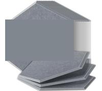 Paneles acústicos hexagonales Paneles insonorizados de alta densidad resistentes al fuego que absorben el ruido y eliminan los ecos Para un estudio(28 Afr Grey,6 Pcs,1.2cm Medium Density)