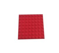 Paneles Acusticos Insonorizacion Espuma acústica de estudio for estudio, Panel de tratamiento de absorción de sonido, retardante de llama, insonorizado, cuña, 4 Uds., 50x50x5cm(Red)