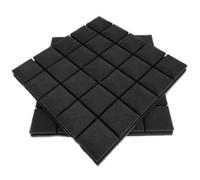 Paneles Acusticos Insonorizacion Panel de espuma insonorizada for pared, decoración del hogar, absorción de sonido acústico, espuma insonorizada for sala de estudio de Audio, 50x50x5cm(Black)