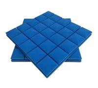 Paneles Acusticos Insonorizacion Panel de espuma insonorizada for pared, decoración del hogar, absorción de sonido acústico, espuma insonorizada for sala de estudio de Audio, 50x50x5cm(Blue)