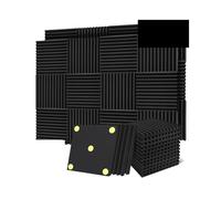 Paneles Acusticos Insonorizacion Paneles acústicos de espuma curva 3 capas, paquete 18, aislamiento acústico, insonorizantes, for pared, for uso doméstico