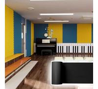 Paneles Acusticos Paneles de Espuma Autoadhesivos Insonorizantes para Paredes y Techos, Paneles Acústicos de Gran Tamaño, Panel de Amortiguación con Cancelación de Sonido(Black)