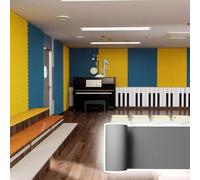 Paneles Acusticos Paneles de Espuma Autoadhesivos Insonorizantes para Paredes y Techos, Paneles Acústicos de Gran Tamaño, Panel de Amortiguación con Cancelación de Sonido(Gray)