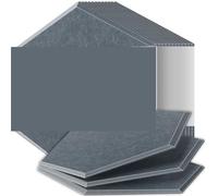 Paneles Acústicos Paneles insonorizados de alta densidad resistentes al fuego que absorben el ruido y eliminan los ecos.(29 Moonlight Grey,18 Pcs,0.9cm Medium Density)