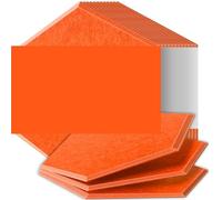 Paneles Acústicos Paneles insonorizados de alta densidad resistentes al fuego que absorben el ruido y eliminan los ecos.(12 Tangerine,18 Pcs,0.8cm Medium Density)