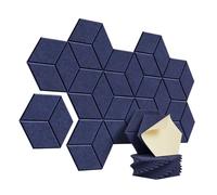 Paneles acústicos para paredes 12 Pack Hexagon Self-adhesive Acoustic Panels Y- Lined Design Sound Proof Foam Home Studio Wall Stickers(Dark Blue)