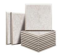Paneles acústicos para paredes 12pcs Acoust Insulation Panels Home Studio Absorbing Soundproof Square Sound Proofing Wall for Room Noise Insulator Pad(2,0.9cm High Density)