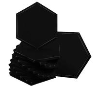 Paneles AcúSticos Para Paredes 12pcs High Density Acoustic Panel Soundproofing Panels Studio Treatment Wall Sound Absorbing Bedroom Decoration(Black,0.8cm Medium Density)