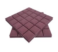 Paneles acústicos para paredes 3pcs Wall Soundproof Foam Panel Home Decor Acoustic Sound Stop Absorption Soundproofing for KTV Audio Studio Room 50x50x5cm(Purple)