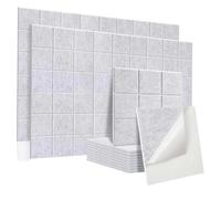 Paneles acústicos para paredes 6/12pcs Self Adhesive Acoustic Panels Board Sound Absorbing Insulation Proof Wall Home Studio Foam(Light Gray,6pcs)
