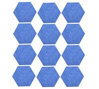 Paneles de Absorción Acústica Hexagonales 12 Piezas, Espuma Aislante para Reducción de Ruido, Color Decorativo - Material de Fibra de Poliéster, Retardante de Llama, Ideal para (Azul)