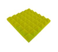 Paneles de amortiguación de ruido de 30 x 30 cm, paneles insonorizados de alta densidad de 50 mm, panel de espuma acústica de color amarillo, rojo y gris, 12 piezas(Yellow)