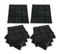 Paneles de amortiguación de ruido, espuma absorbente de sonido - Paneles de espuma de 10x de estudio insonorización | Almohadilla acústica 3D resistente al fuego de alta densidad de 12x12x2 pulgadas p