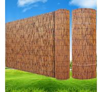 Paneles de bambú para exteriores, valla decorativa resistente a la intemperie para habitación, porche, piscina, techo y pared, bambú natural, 2 x 30 pies (28 x 366 pulgadas), ideal para privacidad y