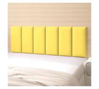 Paneles de cabecero tapizados de cuero para despegar y pegar, acolchado de pared 3D anticolisión para dormitorio moderno