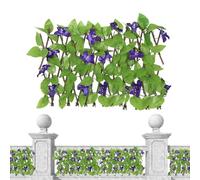 Paneles de celosía, Valla enrejada - Vallas decorativas estirables - Valla para decoración del hogar, pared de fondo de plantas verdes, escaleras y balcones