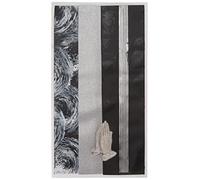 Paneles de cera decorados mixtos negro/plata, 3 mitades de cera, aprox. 200 x 50 x 0,5 mm, una tira de cera y un signo especial, para modelar y decorar velas.