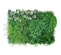 Paneles De Césped Artificial Verde, Paquete De 12 Piezas, Valla De Césped, Fondo De Césped Artificial, Ideal For Cercas De Jardín, Privacidad Y Decoración Del Hogar(Style K)