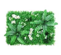 Paneles De Césped Artificial Verde, Paquete De 12 Piezas, Valla De Césped, Fondo De Césped Artificial, Ideal For Cercas De Jardín, Privacidad Y Decoración Del Hogar(Style L)