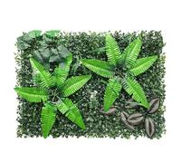 Paneles De Césped Artificial Verde, Paquete De 12 Piezas, Valla De Césped, Fondo De Césped Artificial, Ideal For Cercas De Jardín, Privacidad Y Decoración Del Hogar(Style C)