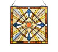 Paneles de colgantes de vidrieras de estilo Capulina Misin 20 """" W x 20 """" H Excelente artesana de artesana Surrater Padres Regalos para decoraci