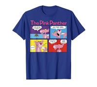 Paneles de cómic de The Pink Panther Camiseta, Hombre, Azul Real, M