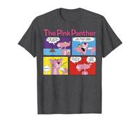 Paneles de cómic de The Pink Panther Camiseta, Hombre, Jaspeado Oscuro, 3XL