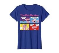 Paneles de cómic de The Pink Panther Camiseta, Mujer, Azul Real, XS