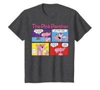 Paneles de cómic de The Pink Panther Camiseta, Niños, Jaspeado Oscuro, 2 años