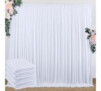 Paneles de Cortina de telón de Fondo Blanco sin Arrugas, de 6 x 3 m, Cortinas de poliéster para fotografía, Suministros de decoración del hogar
