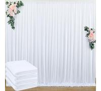 Paneles de Cortina de telón de Fondo Blanco sin Arrugas, de 6 x 3 m, Cortinas de poliéster para fotografía, Suministros de decoración del hogar