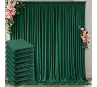 Paneles de Cortina de telón de Fondo Verde negruzco sin Arrugas, Cortinas de poliéster para fotografía, Suministros de decoración del hogar de Fiesta de Boda de 10 pies x 40 pies