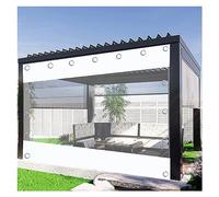 Paneles de cortina impermeables transparentes para exteriores con puerta, ideales para patio, cenador, invernadero y pérgola, pantalla de refugio de privacidad resistente