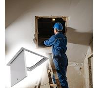 Paneles de escotilla de acceso al ático, puerta de acceso de metal con cerradura y llave, cubierta universal para agujeros de revisión comercial residencial