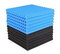 Paneles de espuma acústica de 1 x 12 x 12 pulgadas, acolchado a prueba de sonido, paneles de espuma a prueba de sonido, panel de espuma insonorizante, espuma de estudio