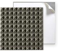 Paneles de espuma acústica, Paneles De Espuma Acústica Autoadhesivos A Prueba Sonido Multicolor 50x50x5cm Paquete 10(Grey)