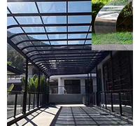 Paneles de invernadero de policarbonato, láminas transparentes para techo para uso en exteriores, ideal para balcones, garajes, terrazas y cobertizos. Tamaño: 1,2 x 7 m.