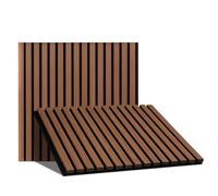 Paneles de listones de madera para pared y techo, paquete de 2 paneles de madera que absorben el sonido, paneles de madera de pared grandes de 23.6 x 23.6 pulgadas para decoración de interiores,