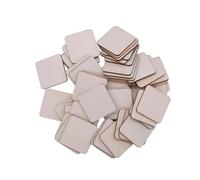 Paneles de madera sin tratar Lámina de chapa madera sin terminar, impresa for manualidades, modelo plato en blanco, rodajas, suministros, cuadrados, decoración del hogar(4cm 50pcs)